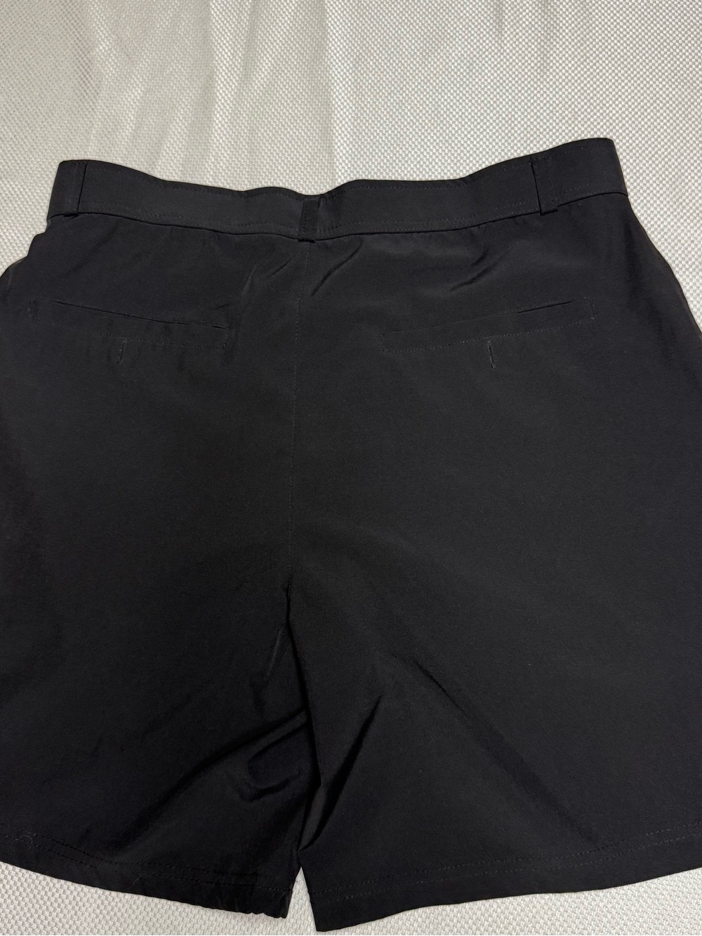 Essentials Black Flat-Front Men's Shorts - Picture 2 of 5